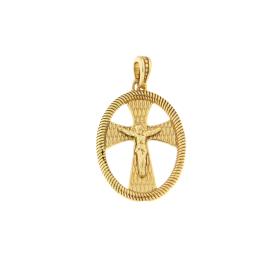 Φυλαχτό Κωνσταντινάτο Διπλής Όψεως  Χρυσός K9 SKU-82717