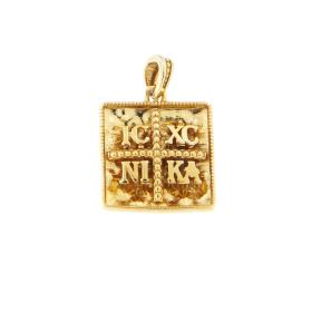 Φυλαχτό Κωνσταντινάτο Διπλής Όψεως Χρυσός K9 SKU-82736