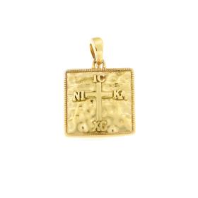 Φυλαχτό Κωνσταντινάτο Διπλής Όψεως Χρυσός K9 SKU-82736