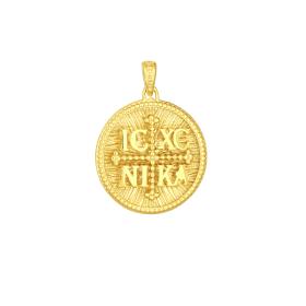 Παιδικό Φυλαχτό Κωνσταντινάτο Διπλής Όψεως Χρυσός K9 SKU-82738