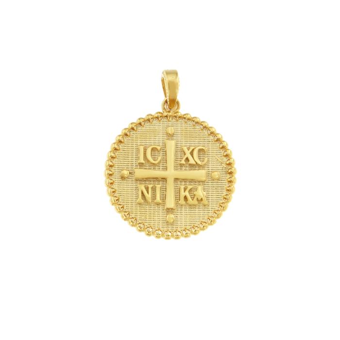 Φυλαχτό Κωνσταντινάτο Διπλής Όψεως Χρυσός K9 SKU-82739