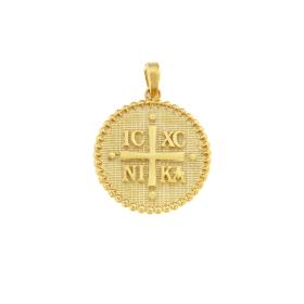 Φυλαχτό Κωνσταντινάτο Διπλής Όψεως Χρυσός K9 SKU-82739