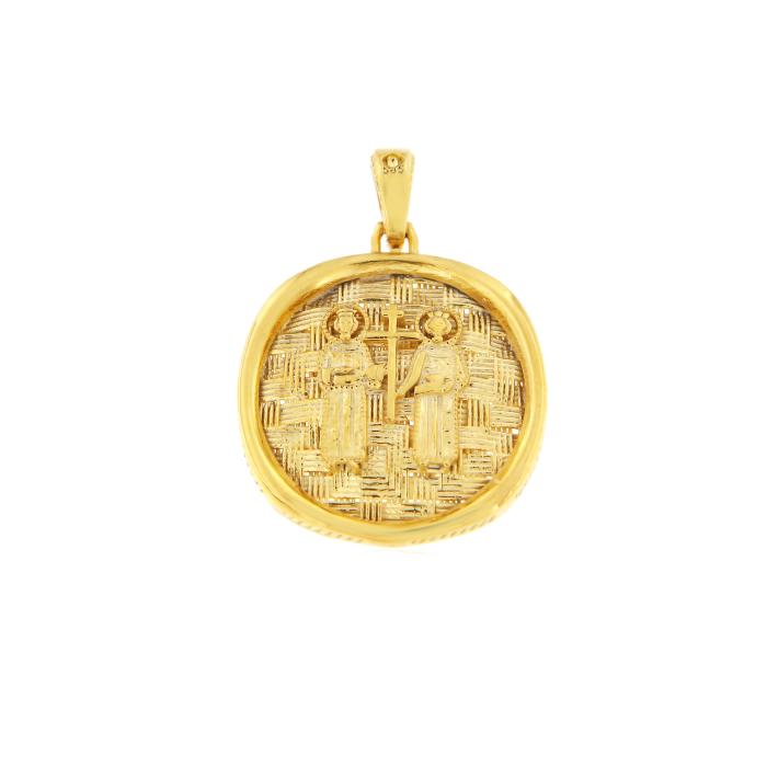 Φυλαχτό Κωνσταντινάτο Διπλής Όψεως Χρυσός K9 SKU-82745