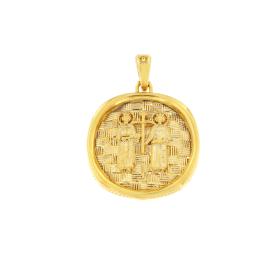 Φυλαχτό Κωνσταντινάτο Διπλής Όψεως Χρυσός K9 SKU-82745