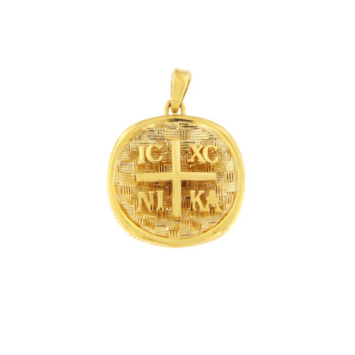 Φυλαχτό Κωνσταντινάτο Διπλής Όψεως Χρυσός K9 SKU-82745