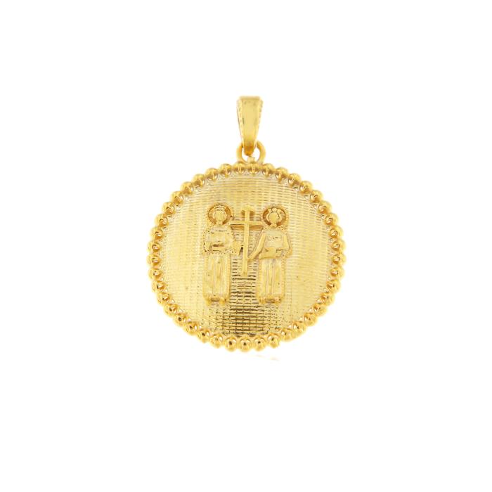 Φυλαχτό Κωνσταντινάτο Διπλής Όψεως Χρυσός K9 SKU-82755