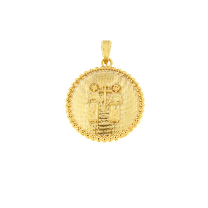 Φυλαχτό Κωνσταντινάτο Διπλής Όψεως Χρυσός K9 SKU-82756