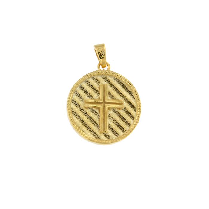 Παιδικό Φυλαχτό Κωνσταντινάτο Χρυσό K9 Διπλής Όψης SKU-82762