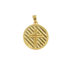 Παιδικό Φυλαχτό Κωνσταντινάτο Χρυσό K9 Διπλής Όψης SKU-82762