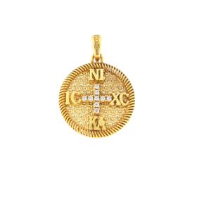 Φυλαχτό Κωνσταντινάτο για Παιδιά Χρυσό K9 Ζιργκόν SKU-82763