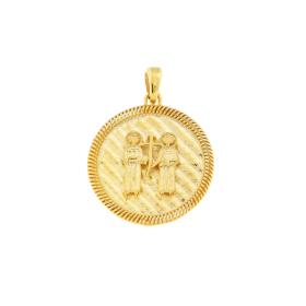 Φυλαχτό Κωνσταντινάτο Διπλής Όψης σε Χρυσό K9 SKU-82767