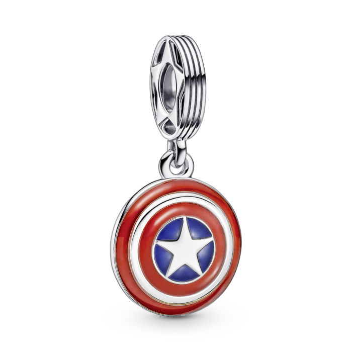 Κρεμαστό Σύμβολο Ασπίδα Captain America Marvel The Avengers από ασήμι 925 SKU-82003