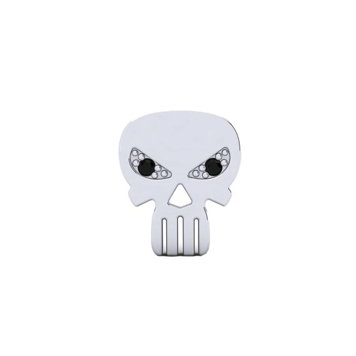 Μονό Ανδρικό Σκουλαρίκι με Μαύρα Διαμάντια σε Λευκόχρυσο Κ9 | Μοντέρνο Σχέδιο SKU-82925