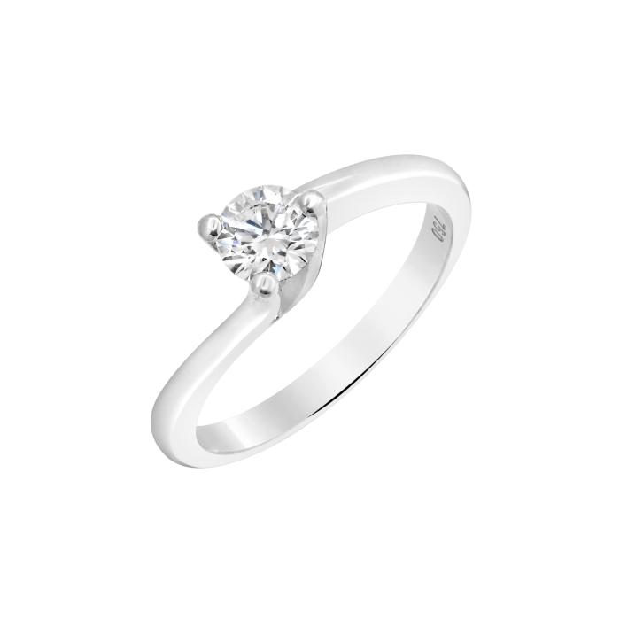 Μονόπετρο Δαχτυλίδι Λευκόχρυσος Κ18 με Διαμάντι SKU-82100