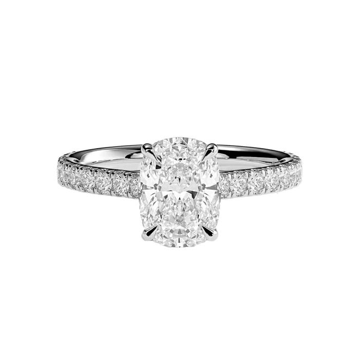 Μονόπετρο Δαχτυλίδι Λευκόχρυσος K18 με Lab Grown Διαμάντια SKU-82540