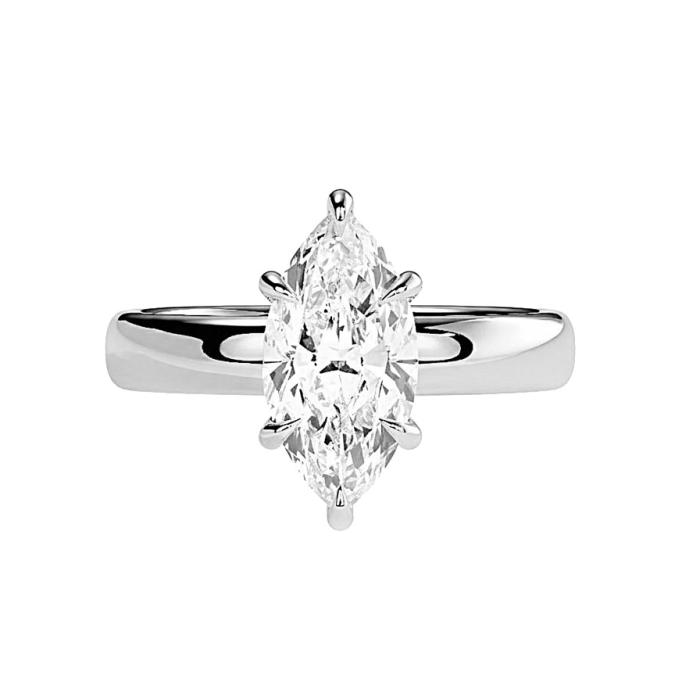 Μονόπετρο Δαχτυλίδι Λευκόχρυσος K18 με Οβάλ Lab Grown Diamond SKU-82550