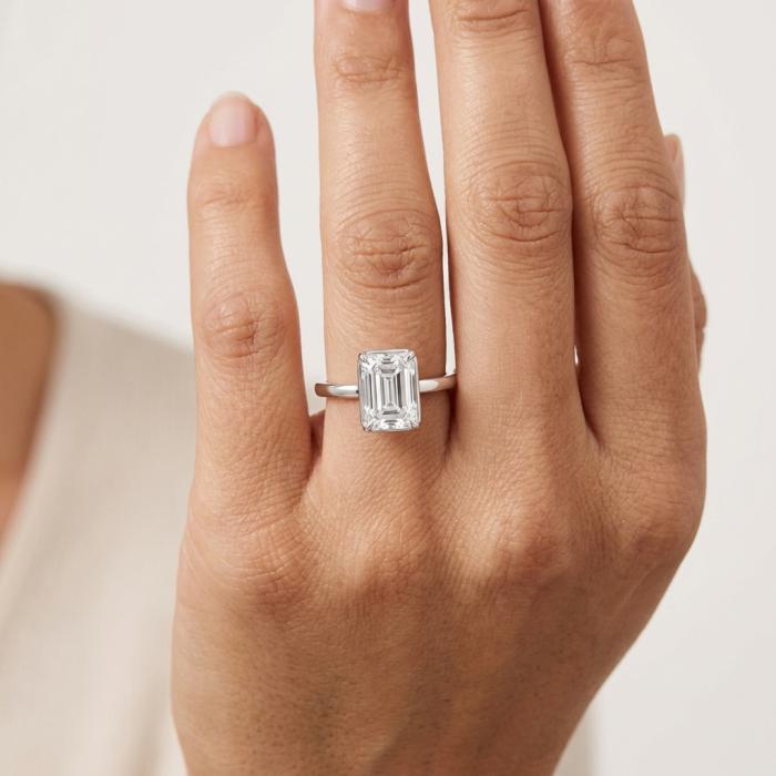 Μονόπετρο Δαχτυλίδι με Lab Grown Διαμάντι Λευκόχρυσος K18 SKU-82526
