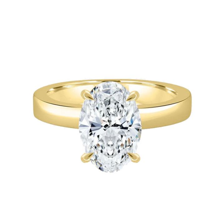 Μονόπετρο Δαχτυλίδι με Lab Grown Diamond Oval Χρυσός K18 SKU-82551