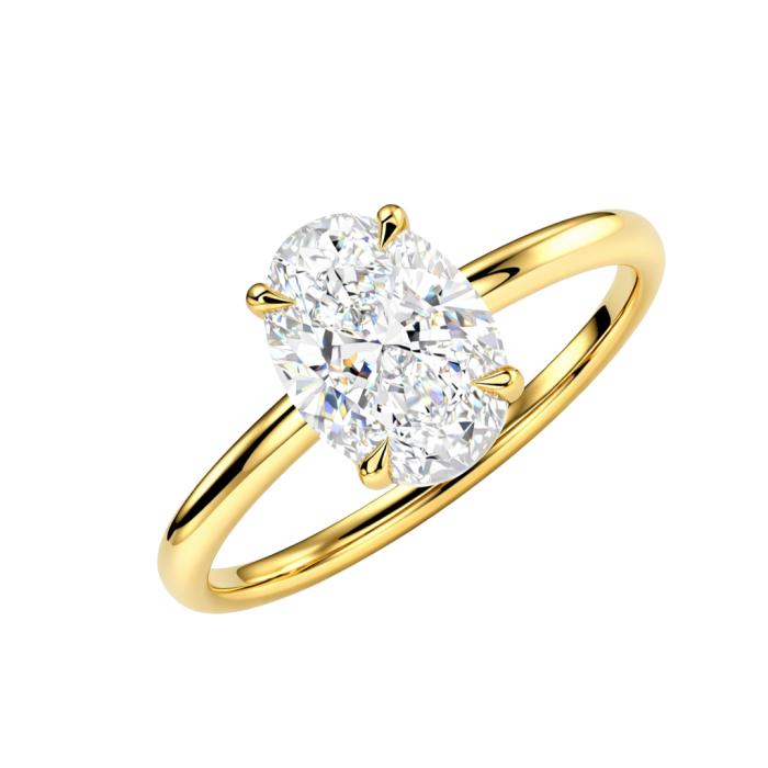 Μονόπετρο Δαχτυλίδι με Lab Grown Diamond Χρυσός K18 SKU-82559