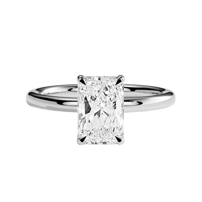 Μονόπετρο Δαχτυλίδι με Radiant Lab Grown Diamond Λευκόχρυσος K18 SKU-82554