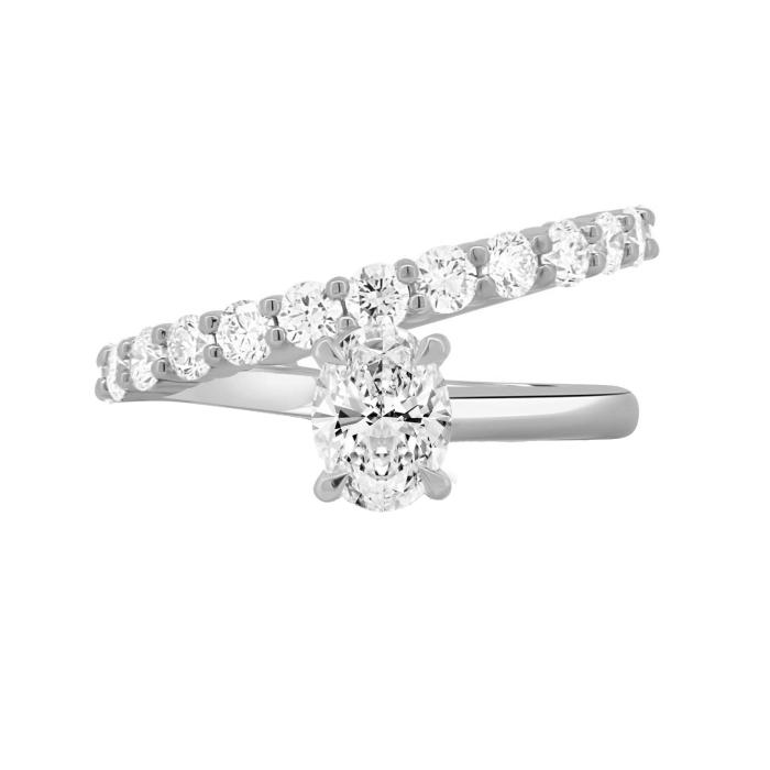 Μονόπετρο Δαχτυλίδι με Lab Grown Διαμάντια Λευκόχρυσος Κ18 SKU-82536