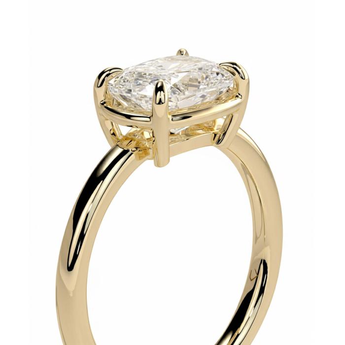 Μονόπετρο Δαχτυλίδι με Lab Grown Διαμάντι Cushion Χρυσός Κ18 SKU-82537