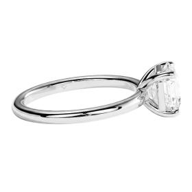 Μονόπετρο Δαχτυλίδι με Lab Grown Diamond Asscher Λευκόχρυσος K18 SKU-82546