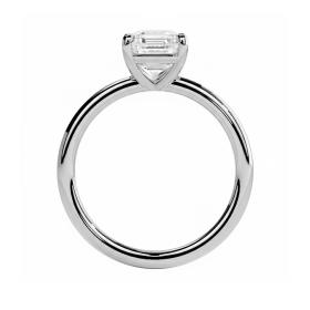 Μονόπετρο Δαχτυλίδι με Lab Grown Diamond Asscher Λευκόχρυσος K18 SKU-82546
