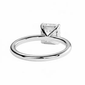 Μονόπετρο Δαχτυλίδι με Lab Grown Diamond Asscher Λευκόχρυσος K18 SKU-82546