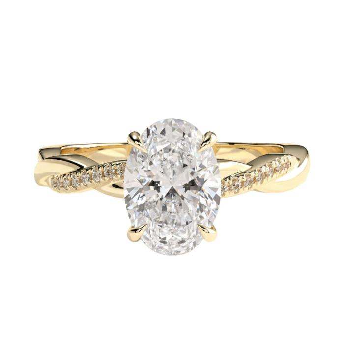 Μοναδικό Μονόπετρο Δαχτυλίδι Χρυσός K18 με Lab Grown Διαμάντια SKU-82547