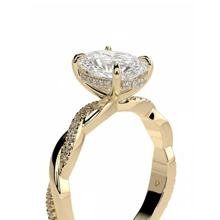 Μοναδικό Μονόπετρο Δαχτυλίδι Χρυσός K18 με Lab Grown Διαμάντια SKU-82547