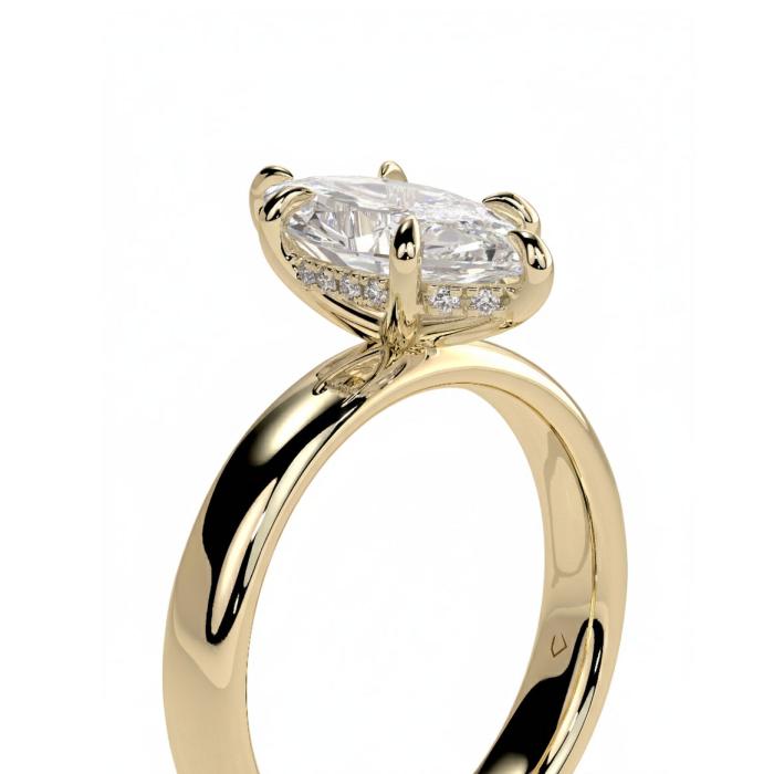 Μονόπετρο Δαχτυλίδι με Lab Grown Diamond Marquise Χρυσός K18 SKU-82549