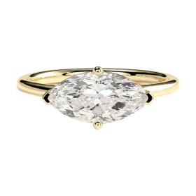 Μονόπετρο Δαχτυλίδι με Marquise Lab Grown Diamond Χρυσός K18 SKU-82555