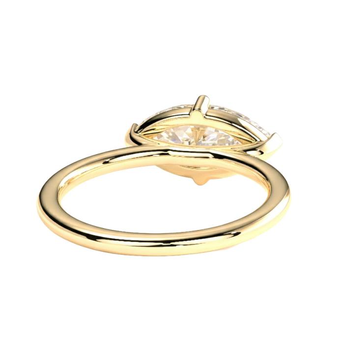 Μονόπετρο Δαχτυλίδι με Marquise Lab Grown Diamond Χρυσός K18 SKU-82555