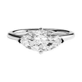 Μονόπετρο Δαχτυλίδι Marquise Lab Grown Διαμάντι Λευκόχρυσος K18 SKU-82556