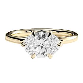 Μονόπετρο Δαχτυλίδι με Oval Lab Grown Διαμάντι Χρυσός K18 SKU-82557