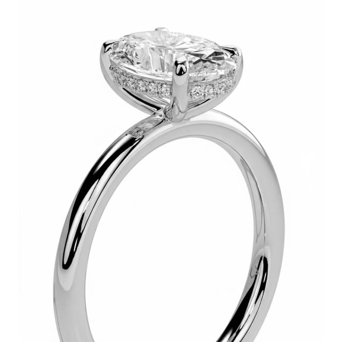 Μονόπετρο Δαχτυλίδι Λευκόχρυσος K18 με Lab Grown Διαμάντια SKU-82560