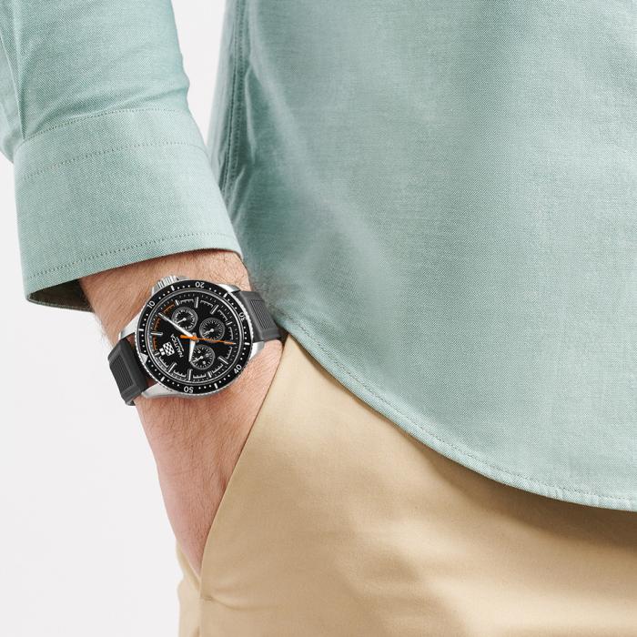 Ανδρικό Ρολόι NAUTICA NST Windrose με Μαύρο Λουράκι SKU-82781