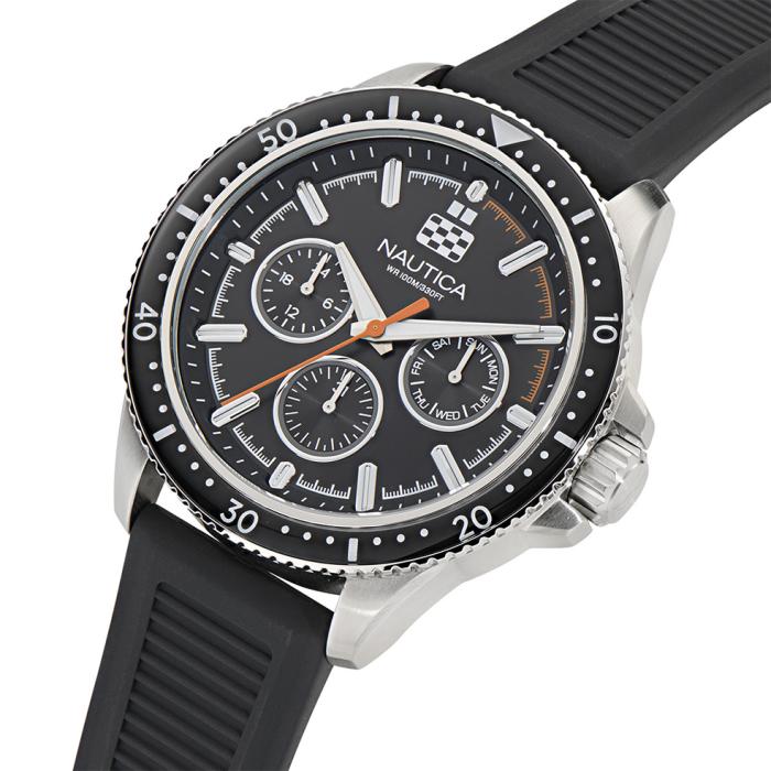 Ανδρικό Ρολόι NAUTICA NST Windrose με Μαύρο Λουράκι SKU-82781