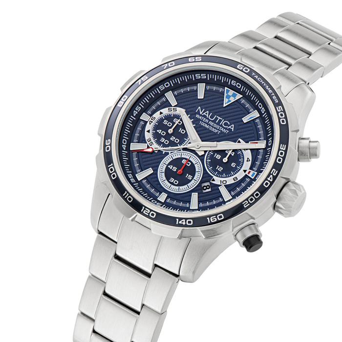 Ανδρικό Ρολόι NAUTICA NST Chrono με Μπλέ Καντράν SKU-82782