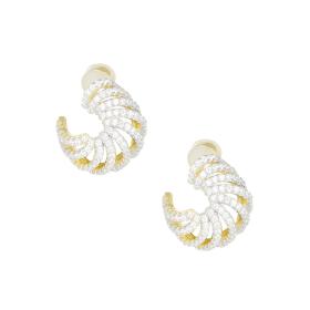 Σκουλαρίκια Λευκά Ζιργκόν  Ασήμι 925° SKU-82235