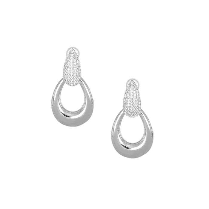 Σκουλαρίκια Ασήμι 925° Λευκά Ζιργκόν SKU-82239