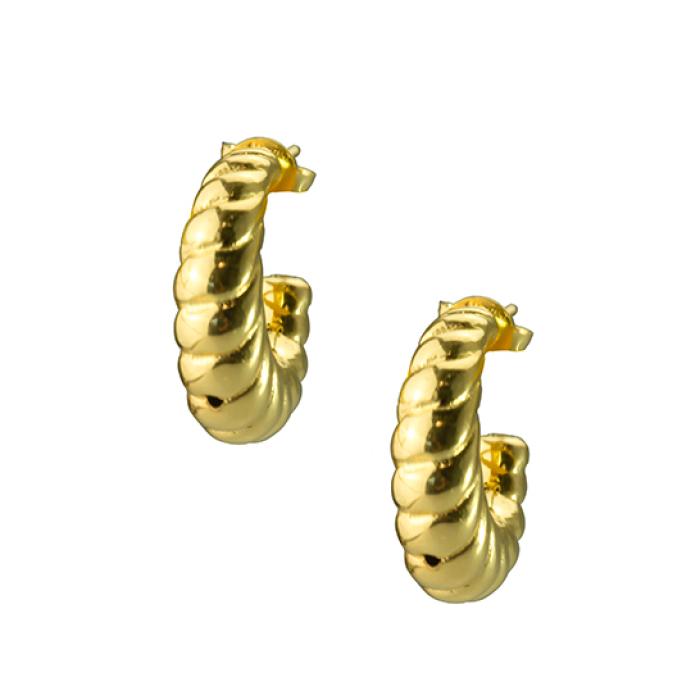 Σκουλαρίκια από ασήμι 925 σε  Χρυσό Χρώμα SKU-82293