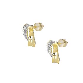 Σκουλαρίκια Ασήμι 925° με Λευκά Ζιργκόν. SKU-82391