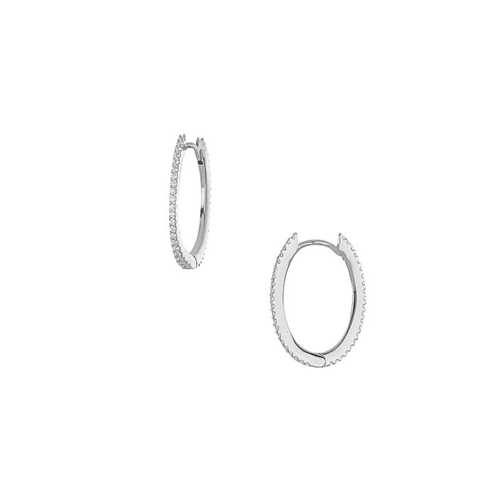 Σκουλαρίκια από ασήμι 925 με Λευκά Ζιργκόν. SKU-82414