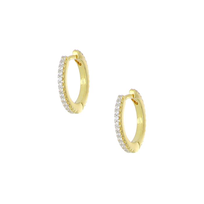 Σκουλαρίκια Κρίκοι Ασήμι 925° με Ζιργκόν SKU-82487