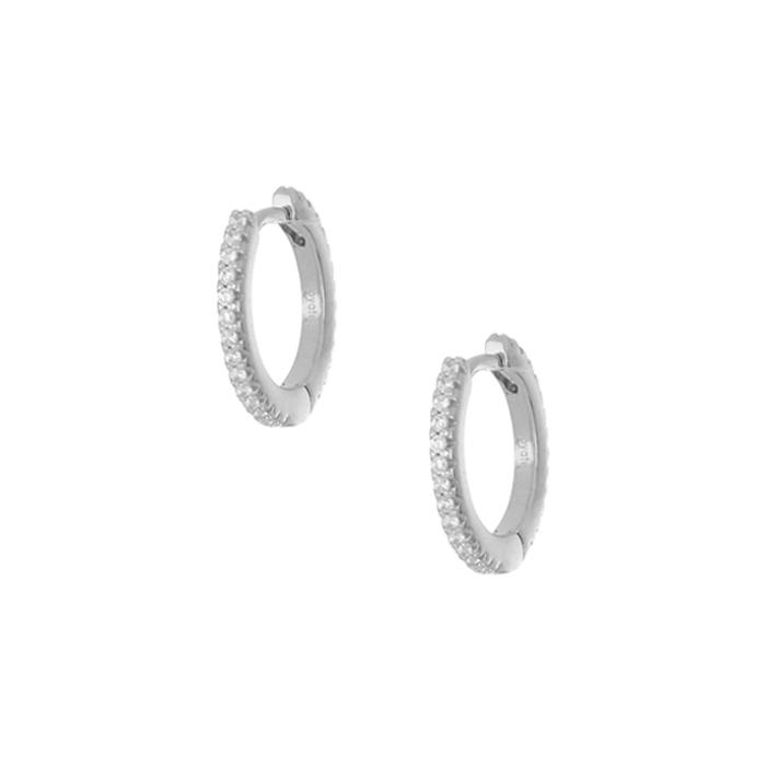 Γυναικεία Σκουλαρίκια Κρίκοι Ασήμι 925° με Ζιργκόν SKU-82488