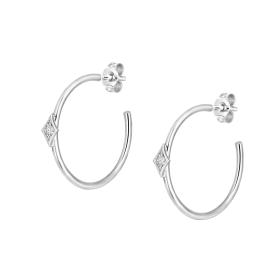 Σκουλαρίκια Κρίκοι για Γυναίκες  Ασήμι 925° με Ζιργκόν SKU-82600