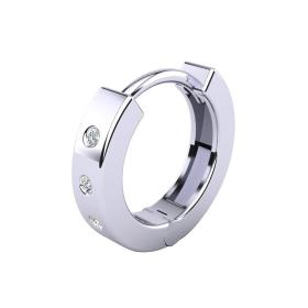 Σκουλαρίκι Μονό Κρίκος για Άνδρες Χρυσός K9 με Διαμάντια SKU-82915