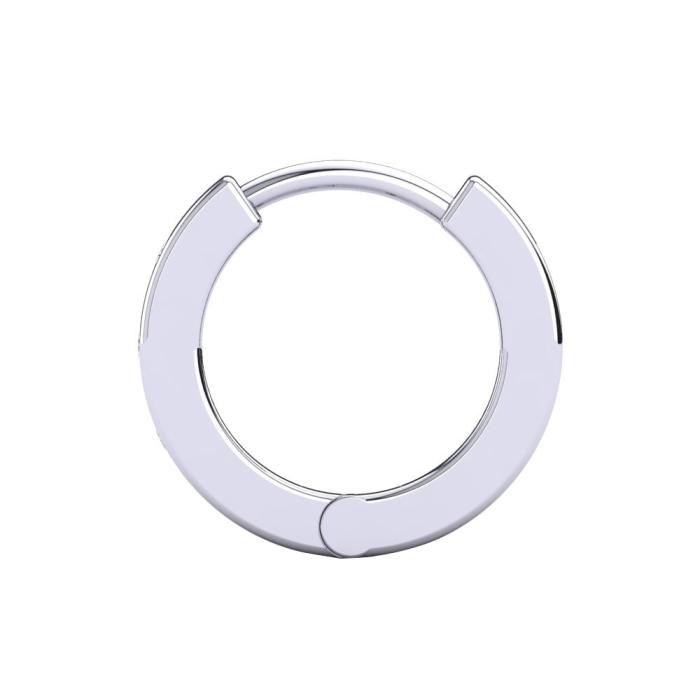 Σκουλαρίκι Μονό Κρίκος για Άνδρες Χρυσός K9 με Διαμάντια SKU-82915